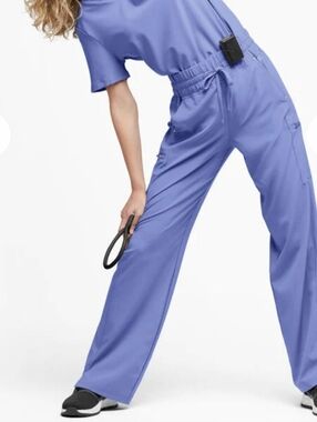 Uniform Advantage Easy Stretch Ellie Women's High Waist Wide Leg Scrubs M Tall